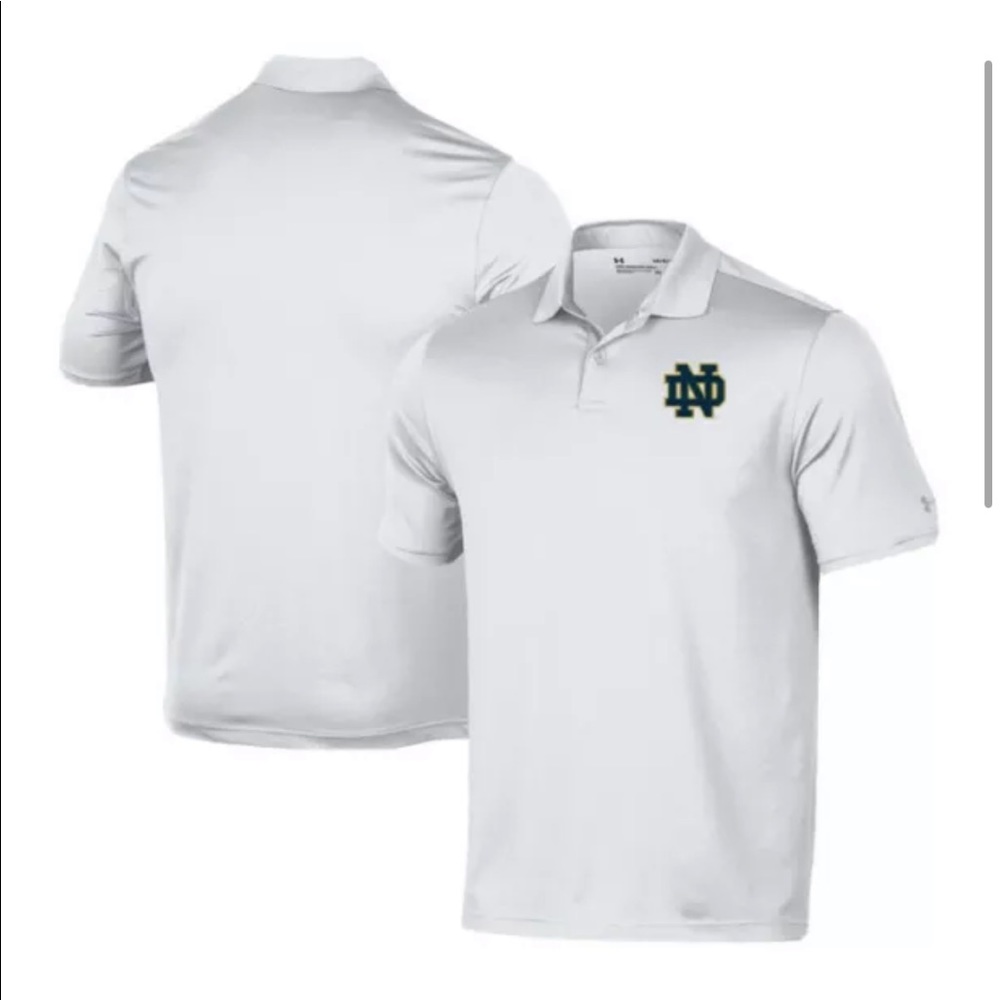 Notre Dame 💙☘️ Mens fighting Irish Under Armour Performance 2.0 Polo. Size XL.